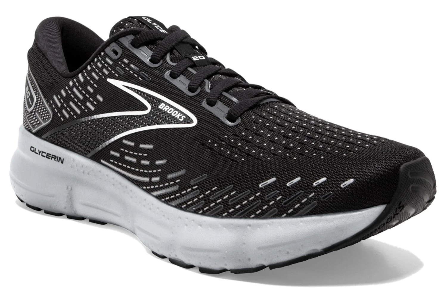 Brooks Men's Glycerin 20 Brooks Men's Glycerin 20 -marathonsports shop Brooks Mens Glycerin 20 Black White Alloy