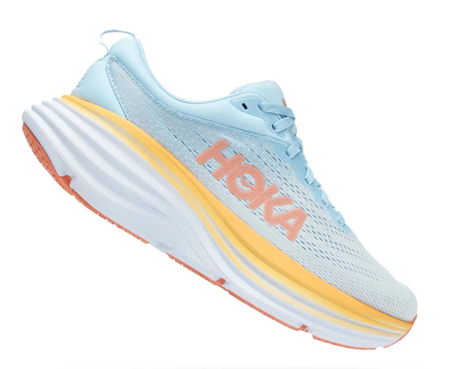 HOKA Women's Bondi 8 Wide (D) HOKA Women's Bondi 8 Wide (D) -marathonsports shop HOKAWomensBondi8WideSummerSongCountryAir 1