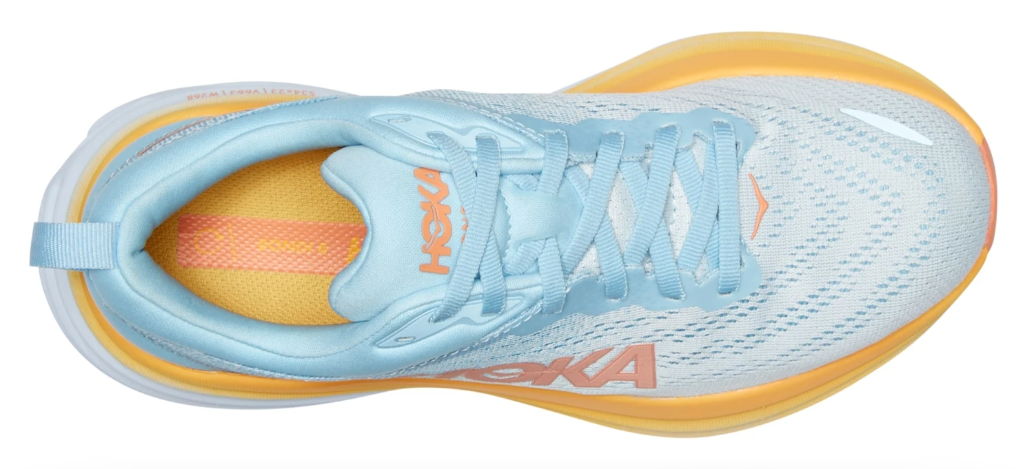 HOKA Women's Bondi 8 Wide (D) HOKA Women's Bondi 8 Wide (D) -marathonsports shop HOKAWomensBondi8WideSummerSongCountryAir 5
