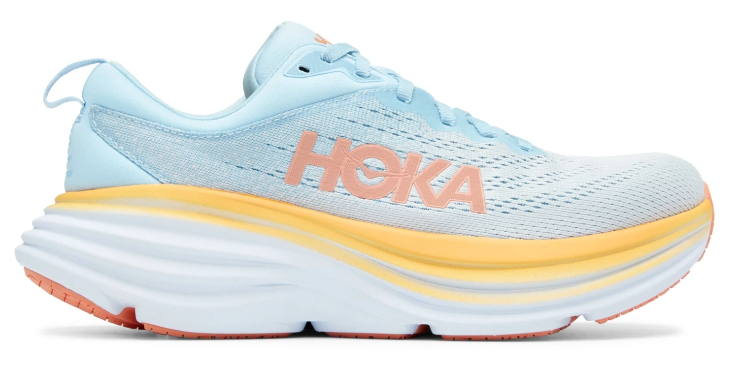 HOKA Women's Bondi 8 Wide (D) HOKA Women's Bondi 8 Wide (D) -marathonsports shop HOKAWomensBondi8WideSummerSongCountryAir