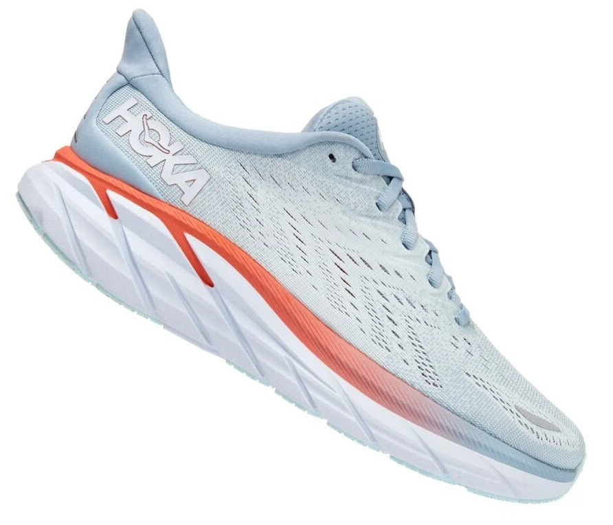 HOKA Women's Clifton 8 Wide (D) HOKA Women's Clifton 8 Wide (D) -marathonsports shop HOKAWomensClifton8Wide BlueFogPleinAir 1