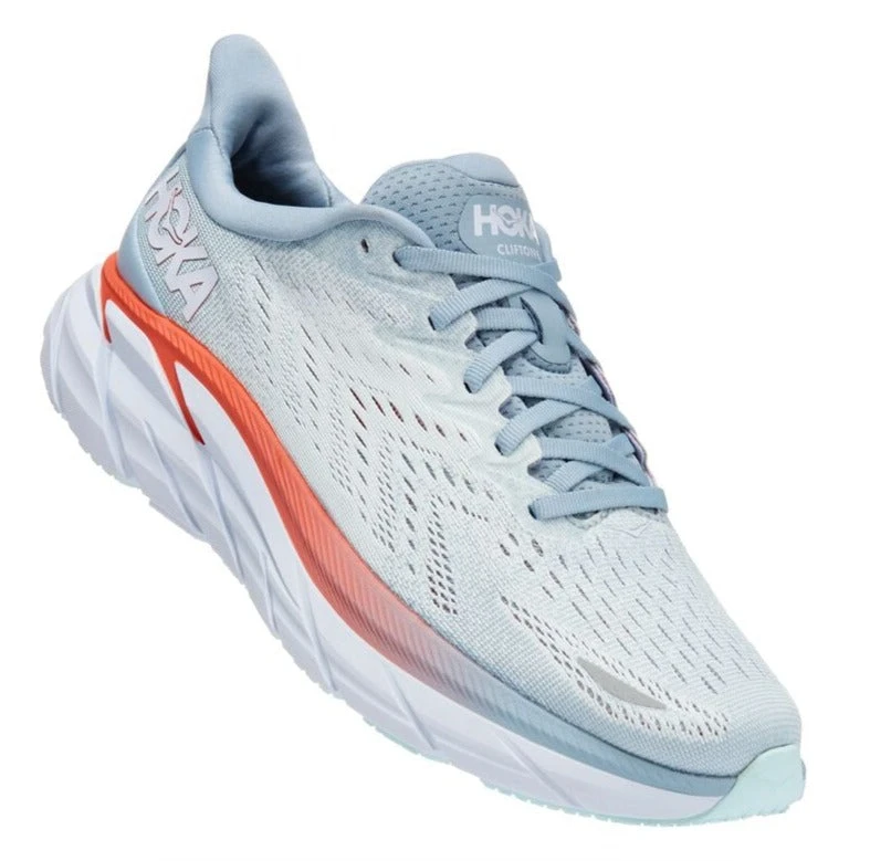 HOKA Women's Clifton 8 Wide (D) HOKA Women's Clifton 8 Wide (D) -marathonsports shop HOKAWomensClifton8Wide BlueFogPleinAir 2