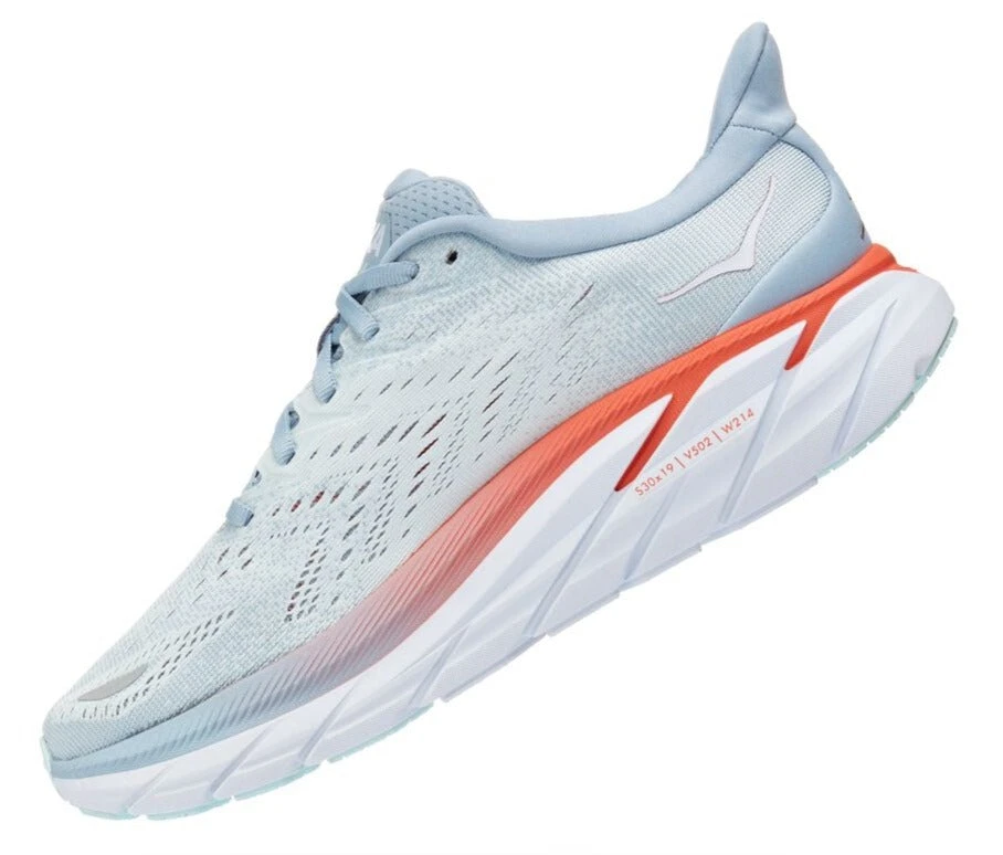 HOKA Women's Clifton 8 Wide (D) HOKA Women's Clifton 8 Wide (D) -marathonsports shop HOKAWomensClifton8Wide BlueFogPleinAir 4