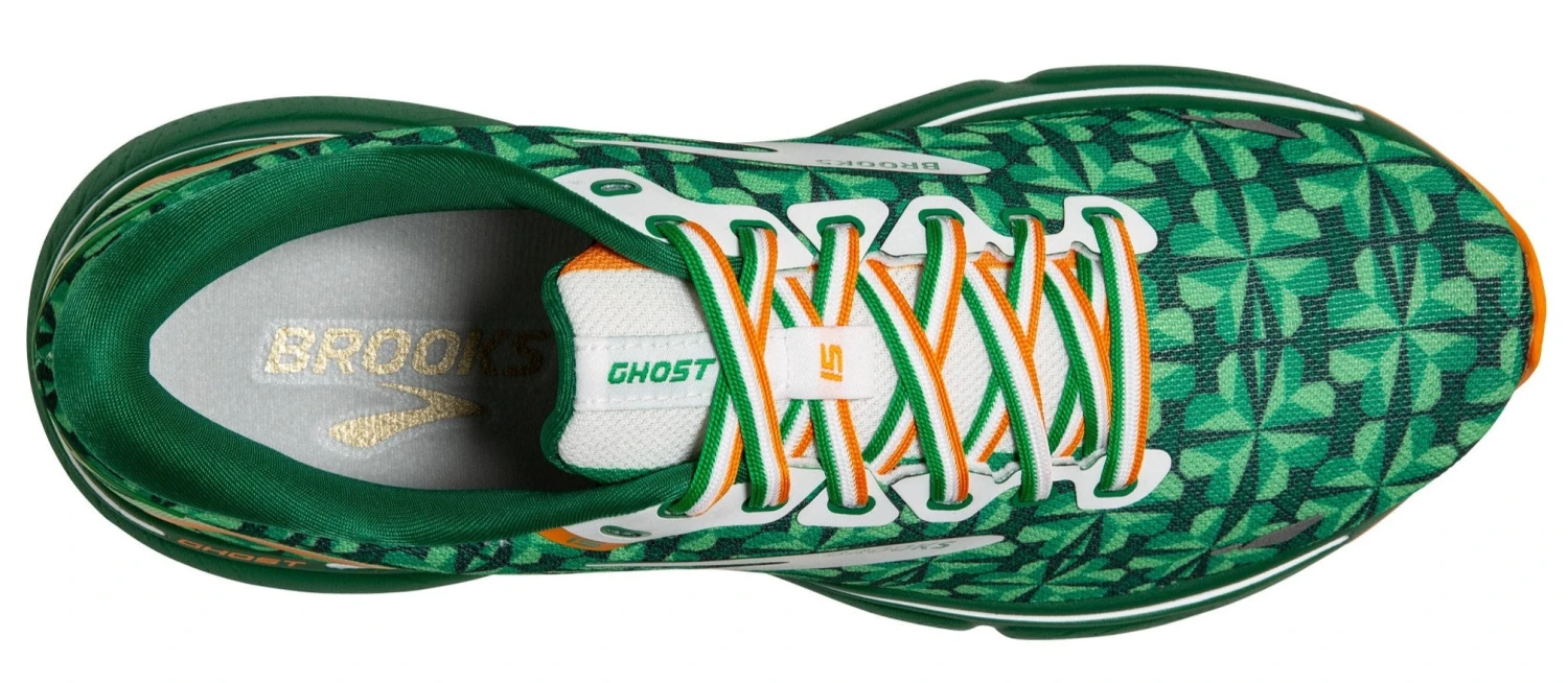Brooks Men's Ghost 15 Brooks Men's Ghost 15 -marathonsports shop brooks mens ghost 15 running shoe st.patricks day edition green orange 4