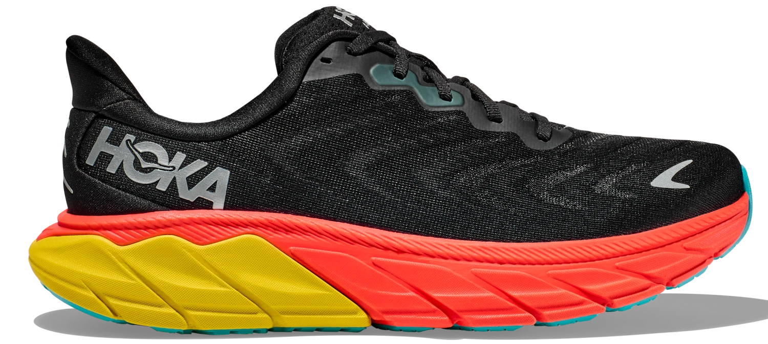 HOKA Men's Arahi 6 HOKA Men's Arahi 6 -marathonsports shop hoka mens arahi 6 running shoe black red yellow 5