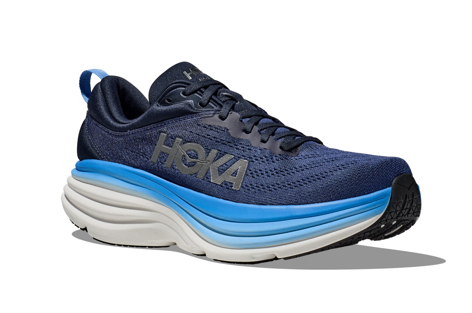 HOKA Men's Bondi 8 HOKA Men's Bondi 8 -marathonsports shop hoka mens bondi 8 running shoe outer space all aboard blue